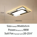 Modern black and white led ceiling lamps living room dimmable light