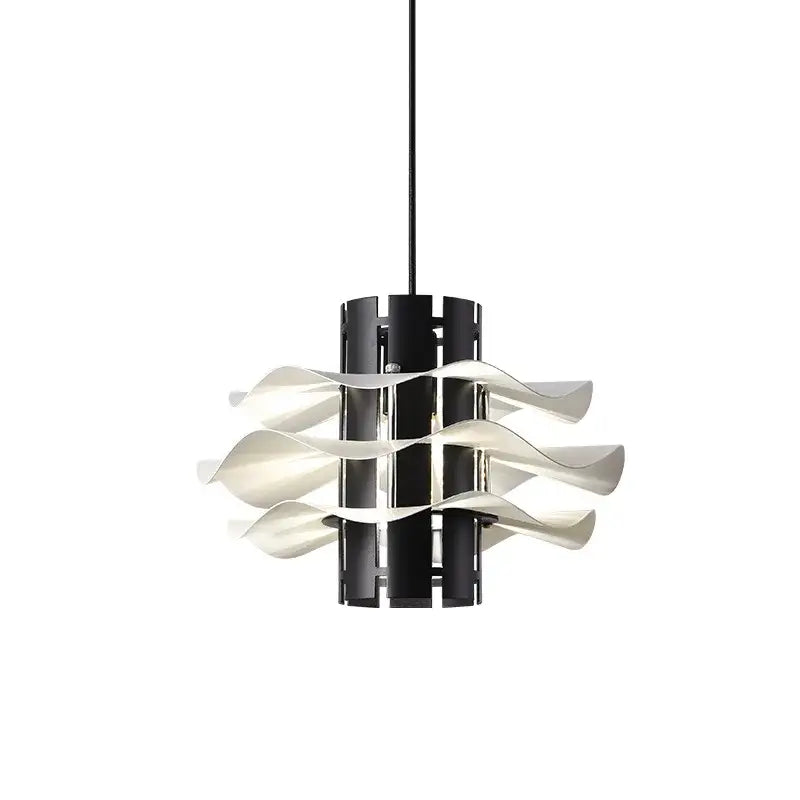 Modern black and white petal pendant lamp dining room chandelier