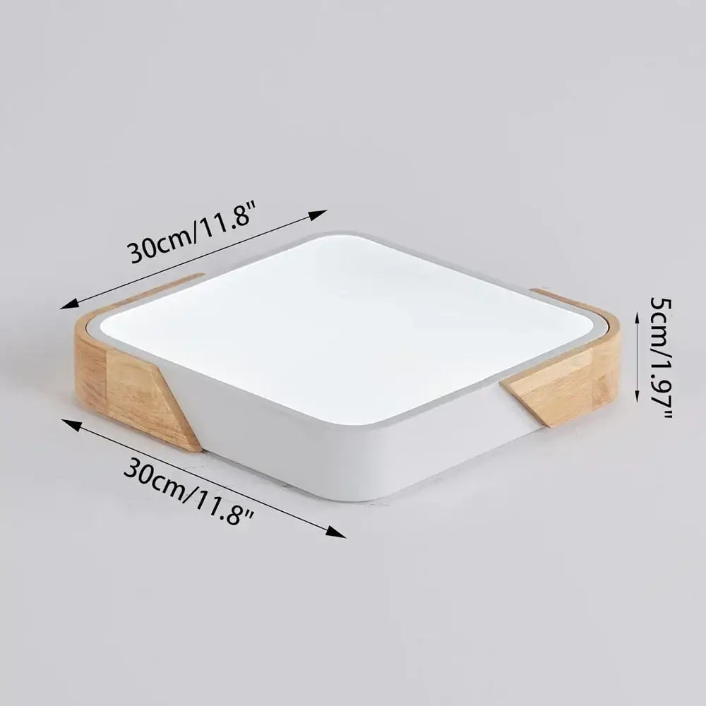 Modern black and wood led ceiling light for bedroom
