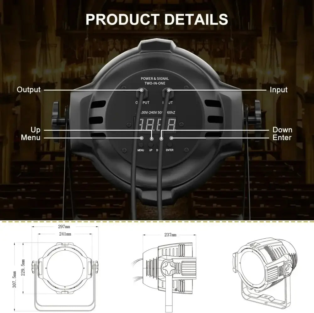 Modern black big dipper cob stage light – party room led fixture