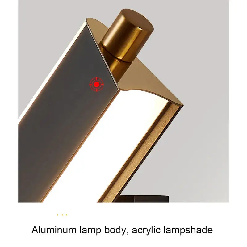 Modern black & brass adjustable led wall lamp bedroom sconce