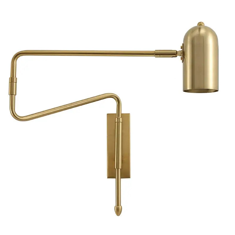 Modern black & brass decorbites adjustable long-arm wall lamp bedroom