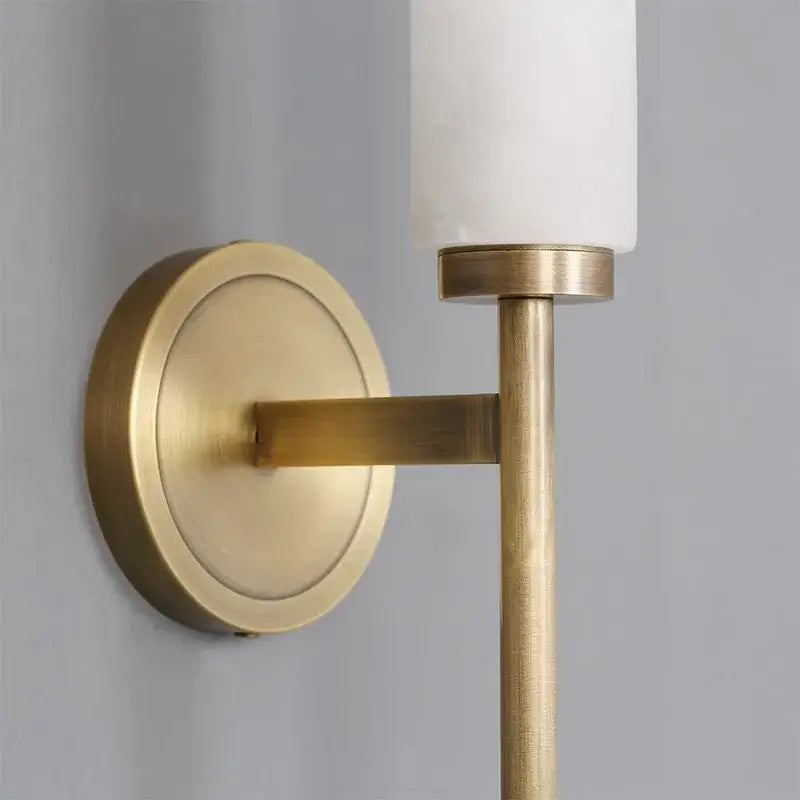 Modern black bronze alabaster wall lights living room sconce