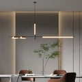 Modern black chandelier minimalist pendant light for dining room