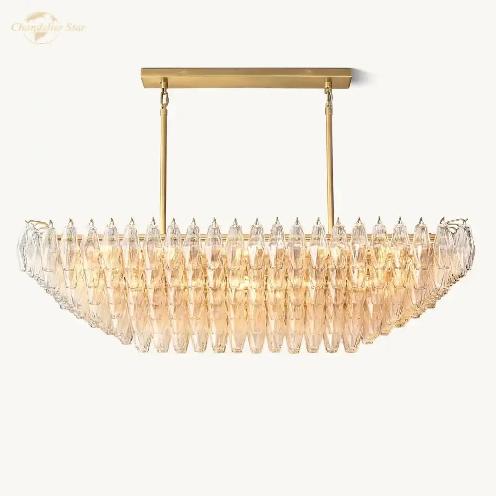 Modern black chiara chandelier clear glass dining room pendant light