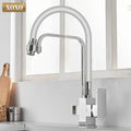 Modern black & chrome filter kitchen faucet single hole rotation