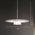 Modern black circular coffee shop pendant light with frosted glass shade for dining room