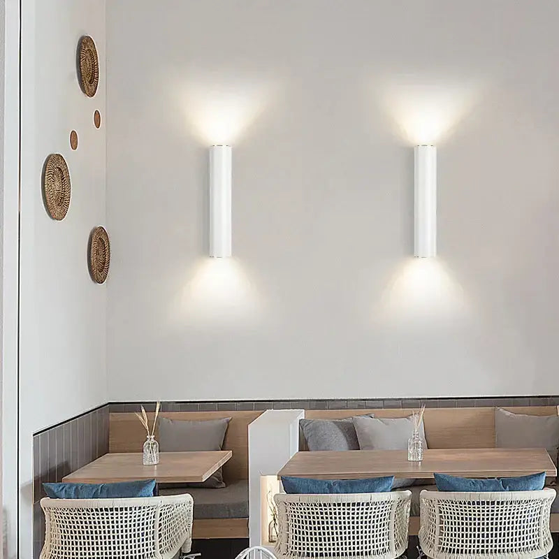Modern black cob led wall lamp bedroom up down sconce
