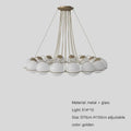 Modern black concentric chandelier with glass shade led pendant lights