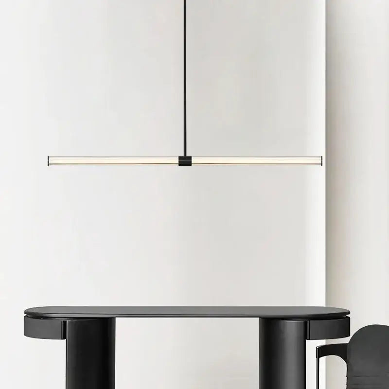 Modern black copper glass pendant dining room hanging lamp