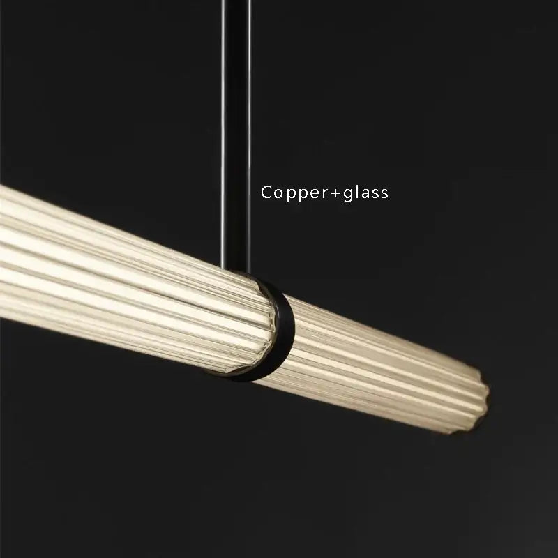 Modern black copper glass pendant dining room hanging lamp