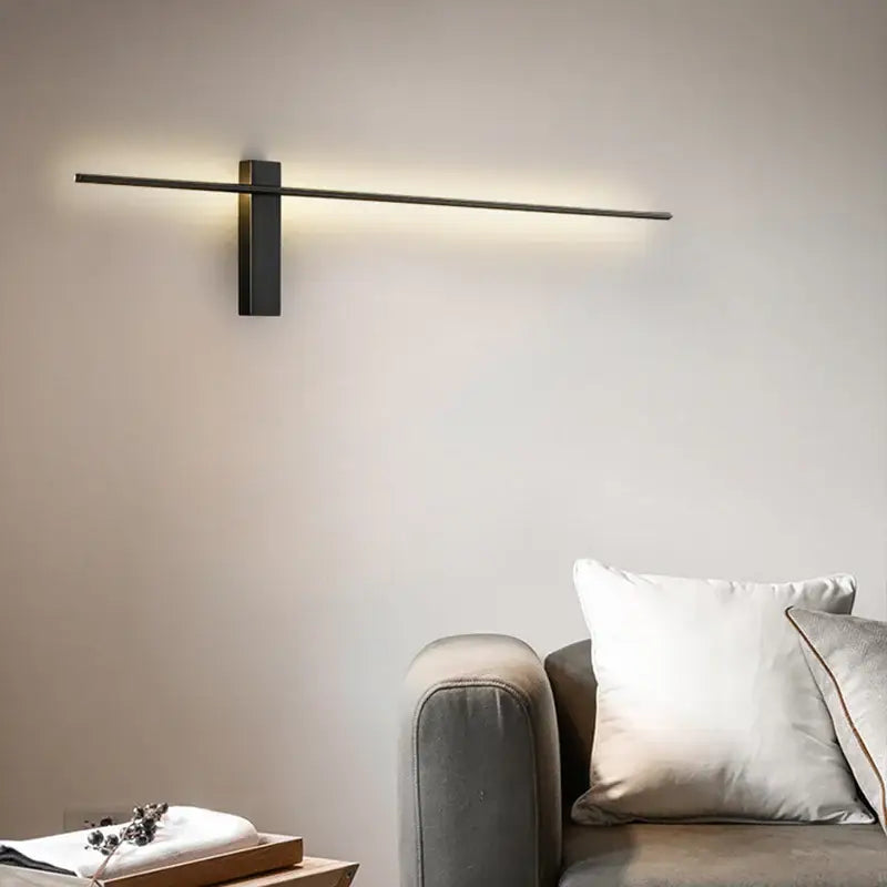 Modern black copper wall lamp bedroom minimalist sconce