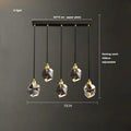 Modern black crystal copper chandelier for dining room