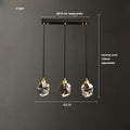 Modern black crystal copper led chandelier dining room pendant light