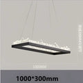 Modern black crystal led pendant light dining room chandelier