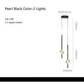 Modern black cube crystal pendant lamps for living room