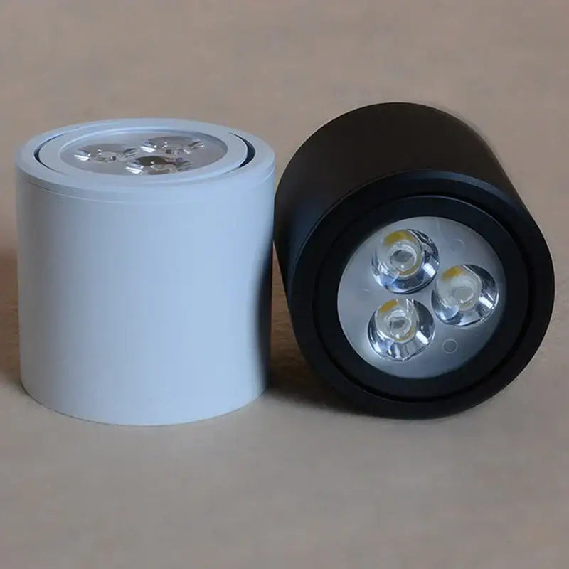 Modern black cylindrical dimmable ceiling spot light kitchen downlight
