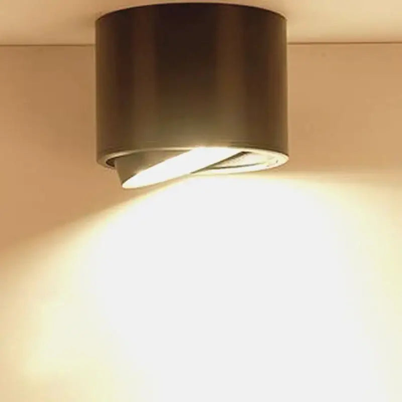 Modern black cylindrical dimmable ceiling spot light kitchen downlight