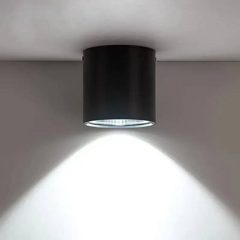 Modern black cylindrical pendant ceiling spot light for kitchen