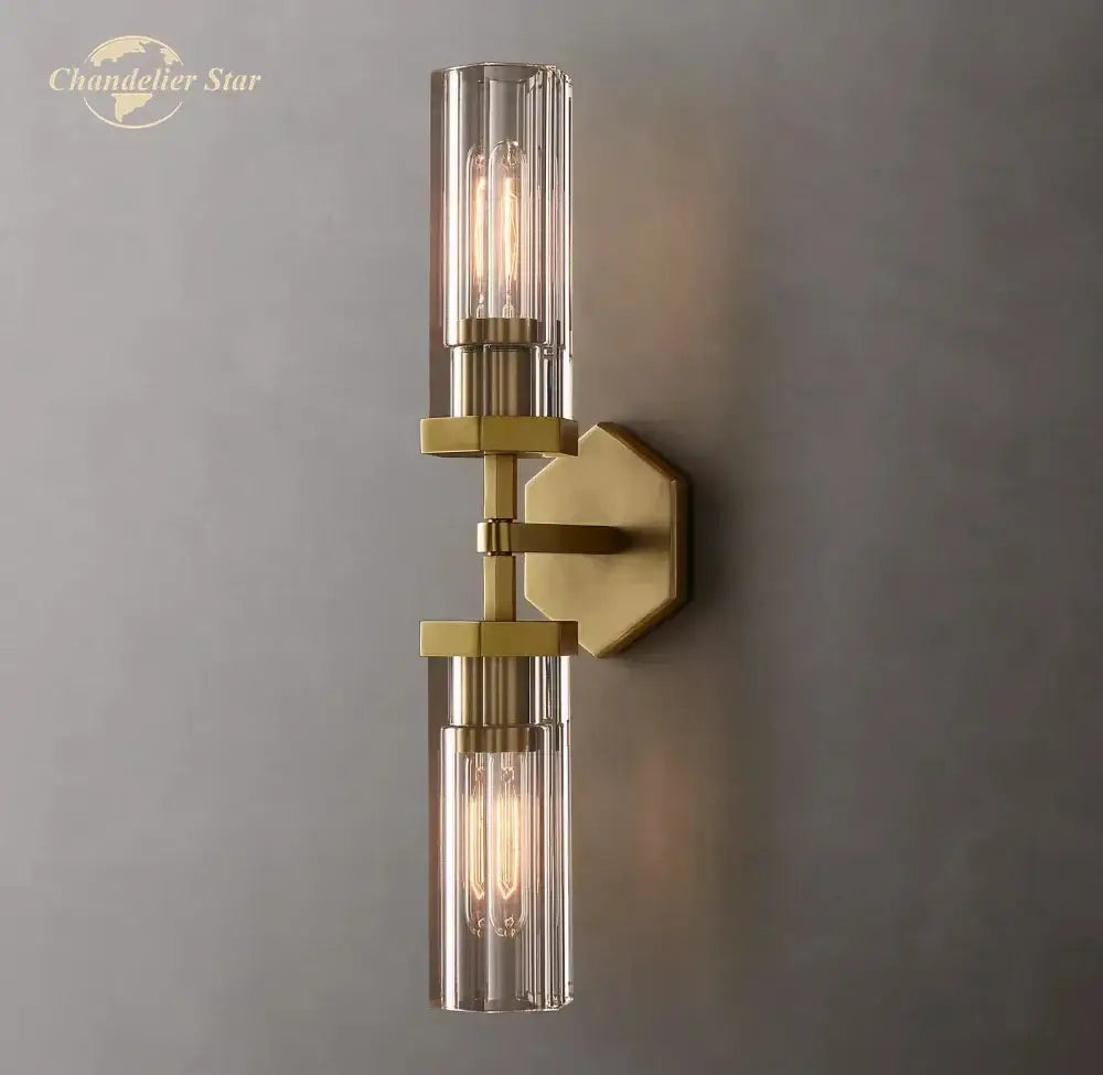 Modern black decorbites crystal hexagonal sconce for living room