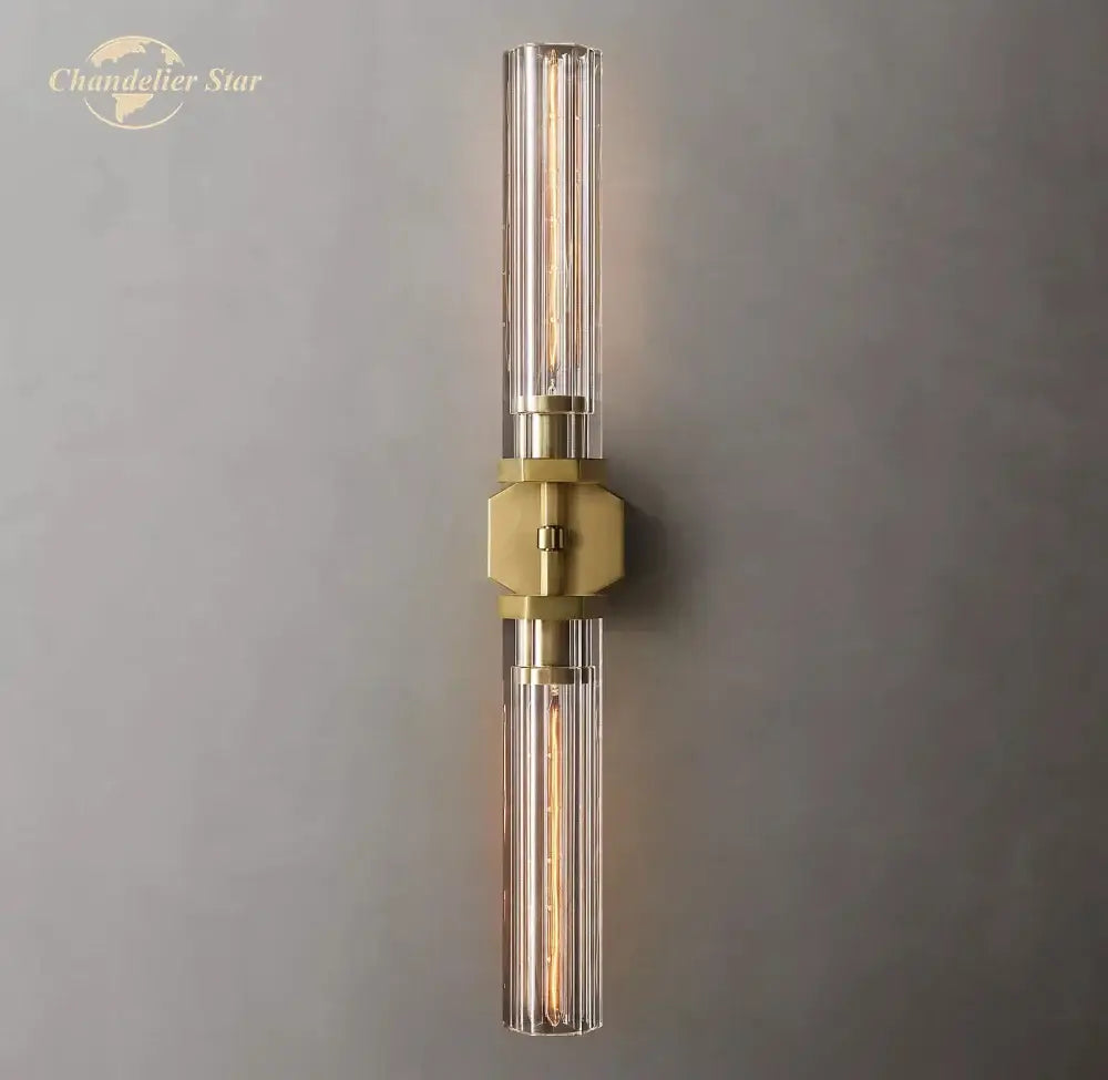 Modern black decorbites crystal hexagonal sconce for living room
