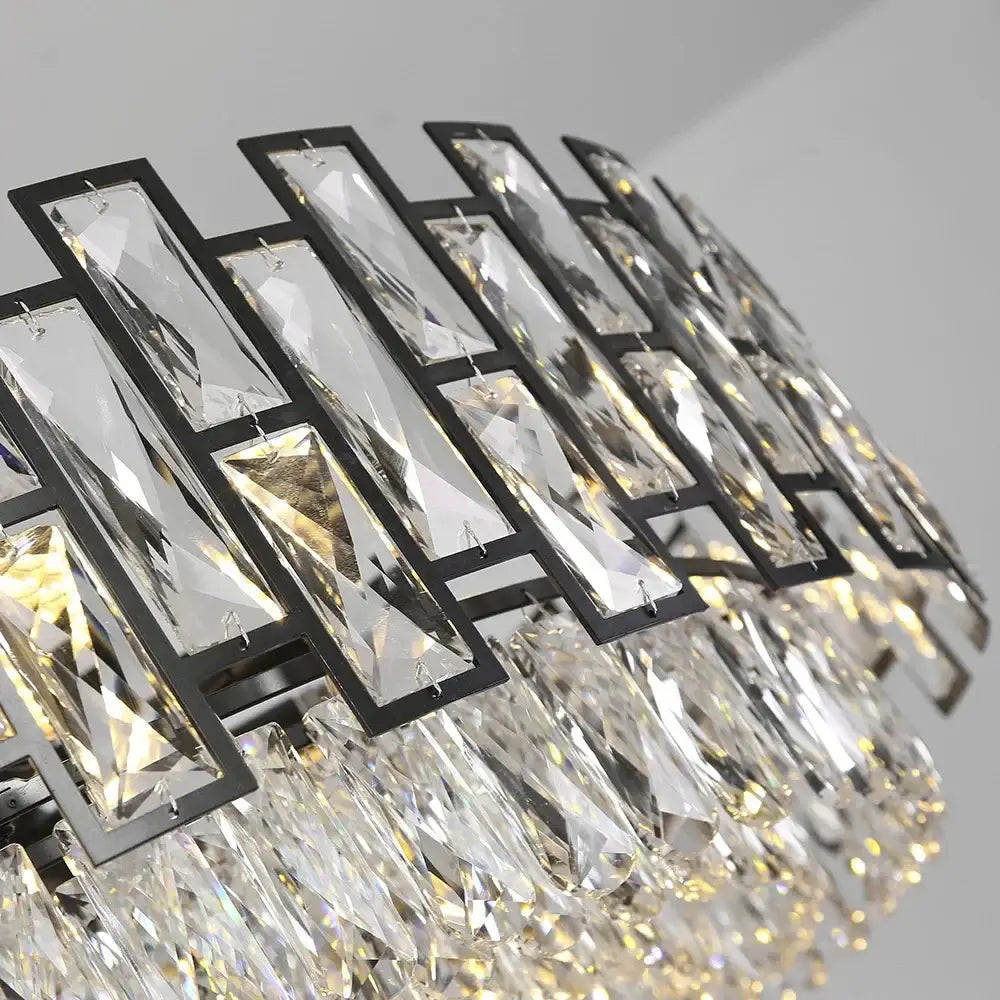 Modern black decorbites crystal led chandelier dining room light