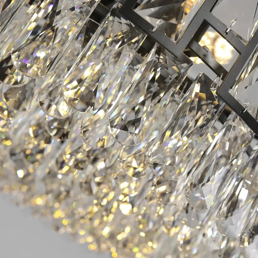 Modern black decorbites crystal led chandelier dining room light