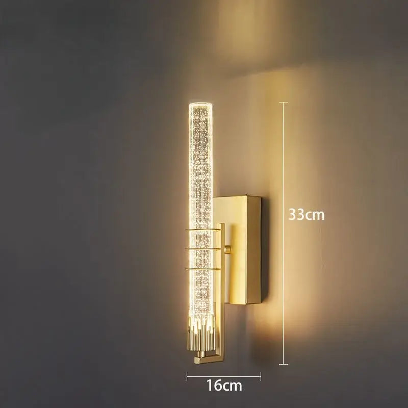 Modern black decorbites crystal wall light bedroom led sconce