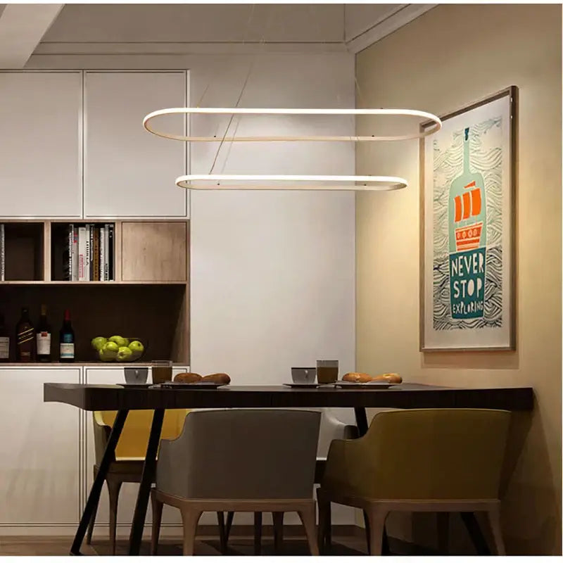 Modern black decorbites designer oval pendant lamp for dining room