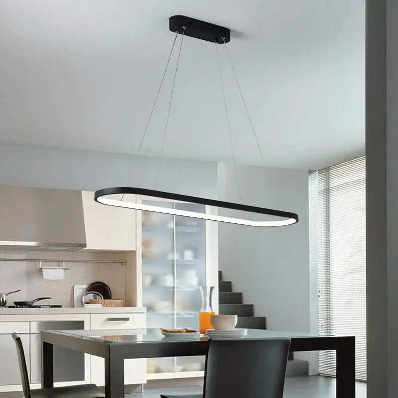 Modern black decorbites designer oval pendant lamp for dining room