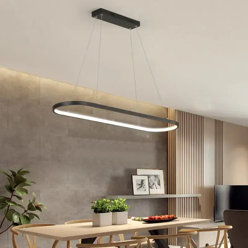 Modern black decorbites designer oval pendant lamp for dining room