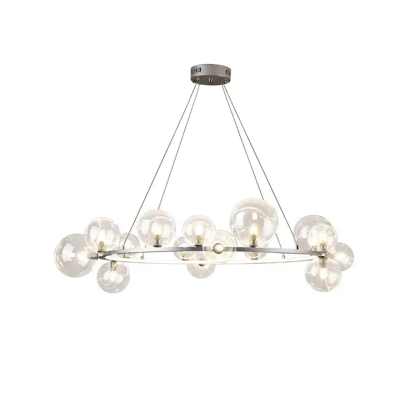 Modern black decorbites glass ball g9 led chandelier dining room