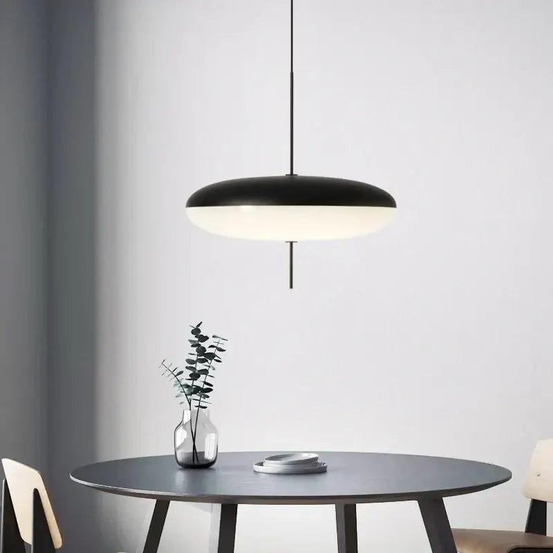 Modern black designer iron pendant light for dining room and bar