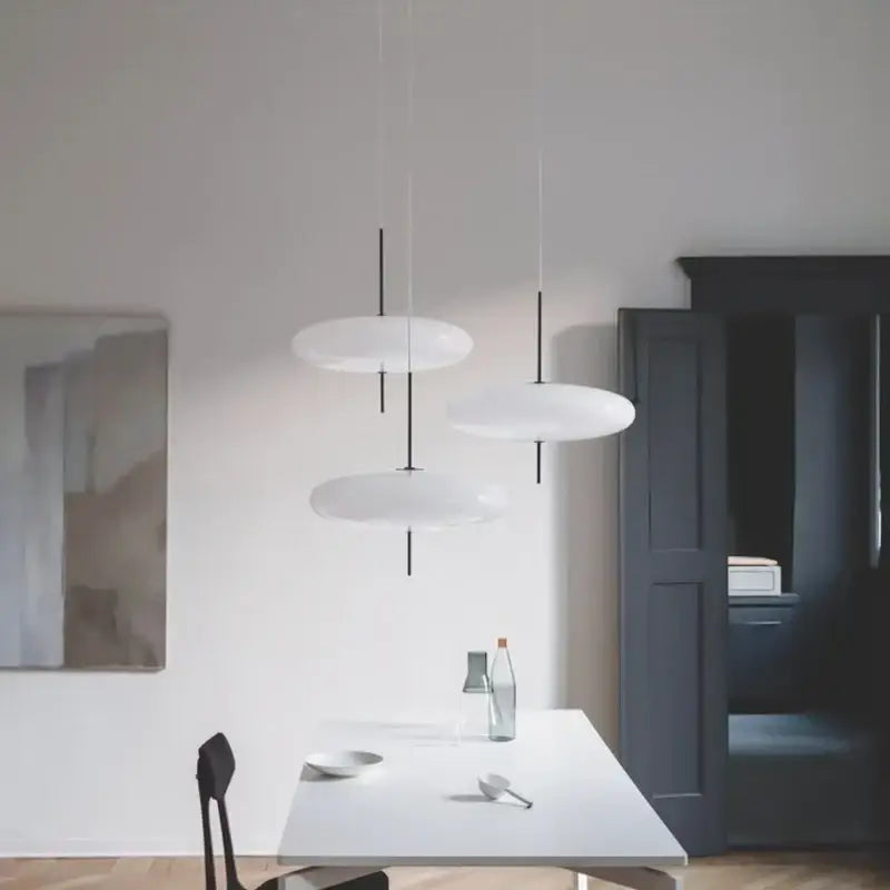 Modern black designer iron pendant light for dining room and bar