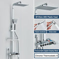Modern black digital shower system with rainfall head and bidet – bathroom