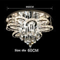 Modern black dimmable led crystal chandelier dining room light