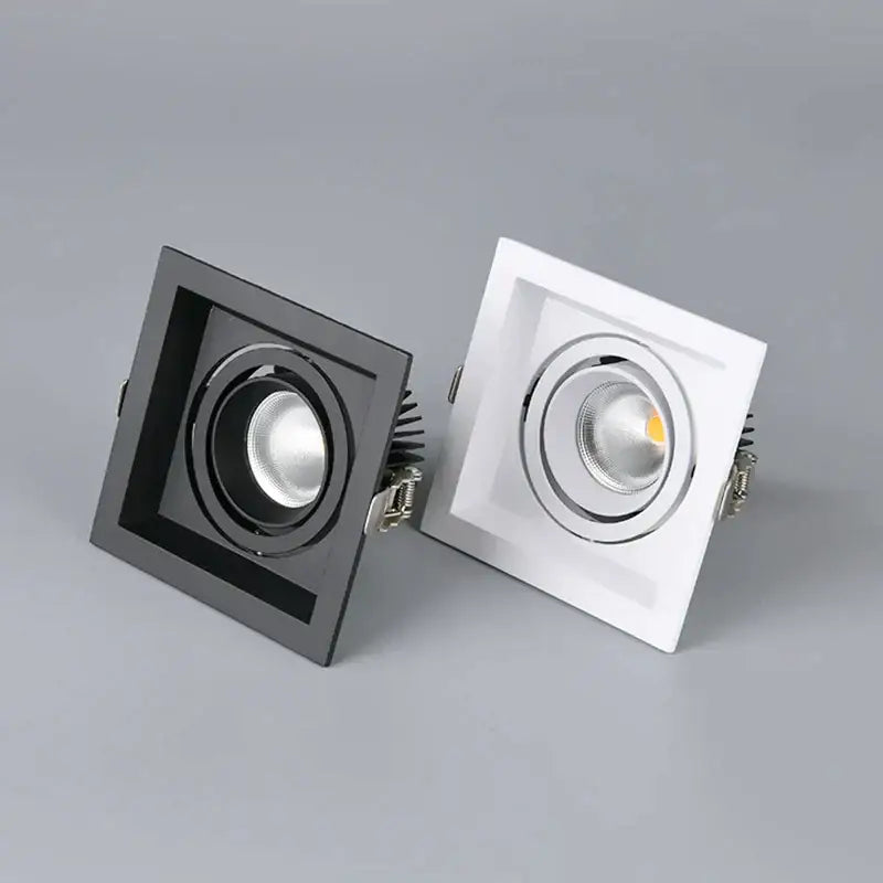 Modern black double ring led recessed ceiling light for living room