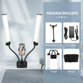 Modern black dualarm led beauty light with phone holder bedroom light