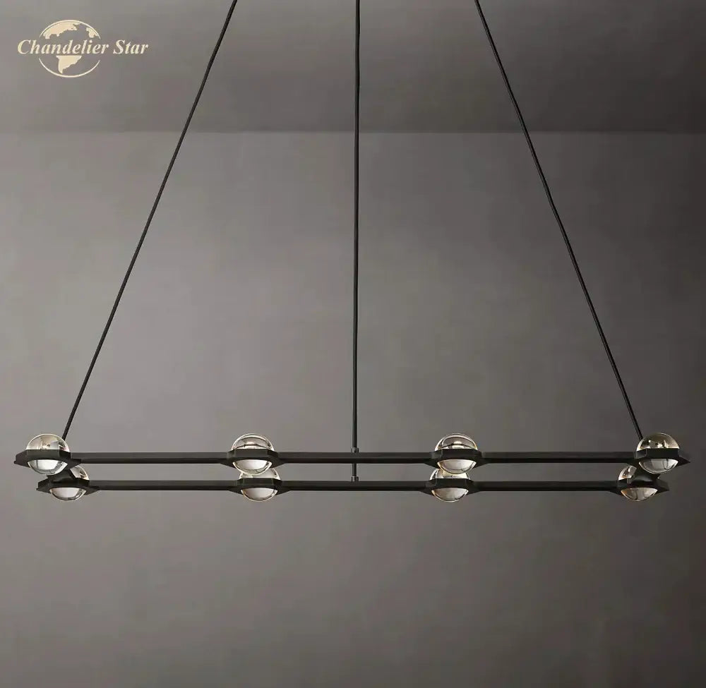Modern black éclatant crystal chandelier dining room pendant light