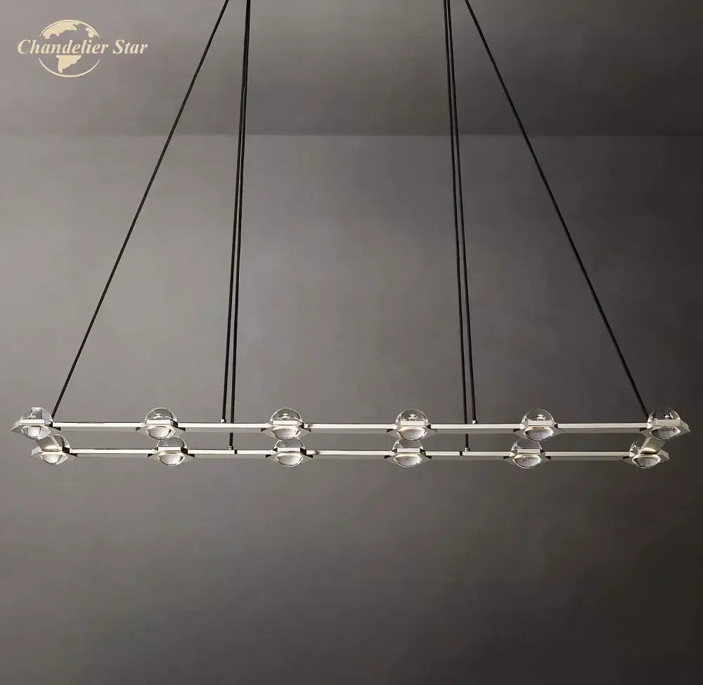 Modern black éclatant crystal chandelier dining room pendant light