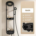 Modern black electric showerhead knobs column faucet – bathroom set