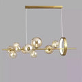 Modern black glass ball led chandelier for dining room