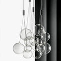 Modern black glass ball led pendant lamps for kitchen dining room
