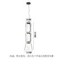 Modern black glass led pendant light for dining room