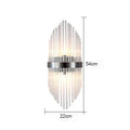 Modern black glass rod crystal wall lamp for bedroom
