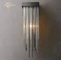 Modern black glass rod led wall lamp living room cascada sconce