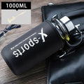 Modern black glass tea bottle kitchen travel flask with sleeve