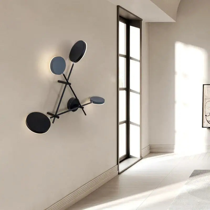 Modern black & gold adjustable rotating led wall sconce bedroom light