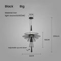 Modern black & gold circular iron pendant light dining room