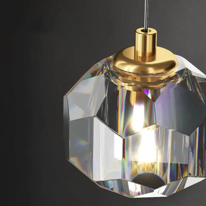 Modern black & gold decorbites crystal round chandelier bedroom light